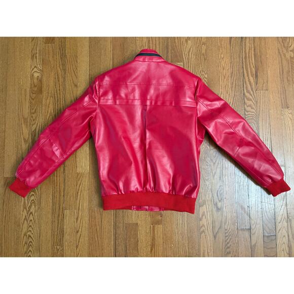 Cobra Kai- Karate Kid- Lawrence Red Faux Leather Jacket- Men's Size Small- EUC - Picture 5 of 5